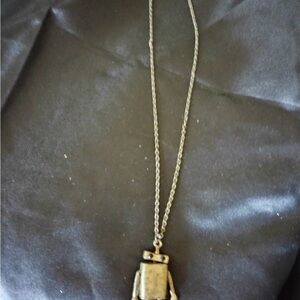 Vintage Robot Pendant Necklace